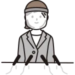A Woman Wearing A Face Shield And Interviewing SVG Icon